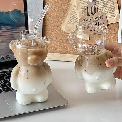 Teddy Bear Cold Macchiato Glass