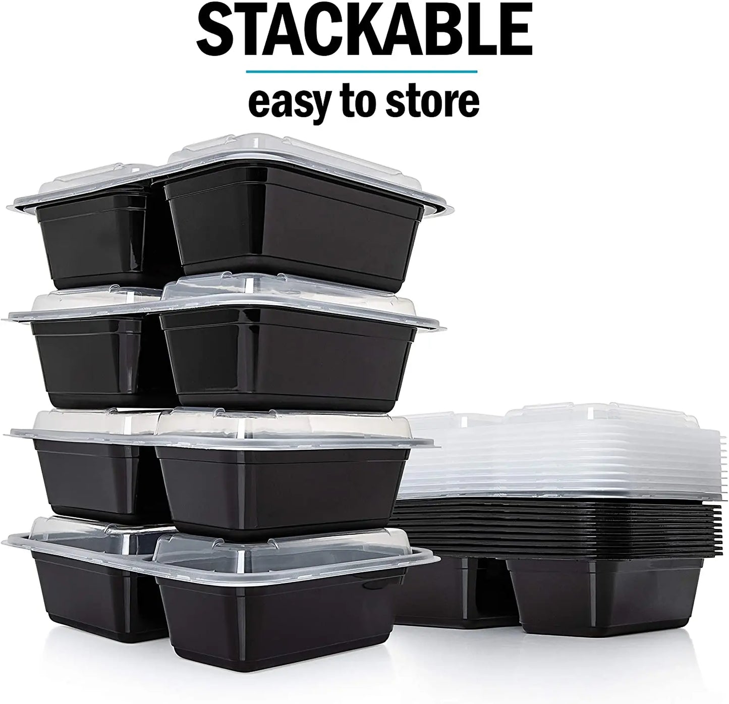 2 Compartment Meal Prep Containers