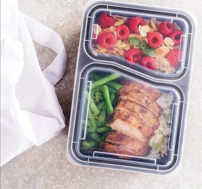 2 Compartment Meal Prep Containers