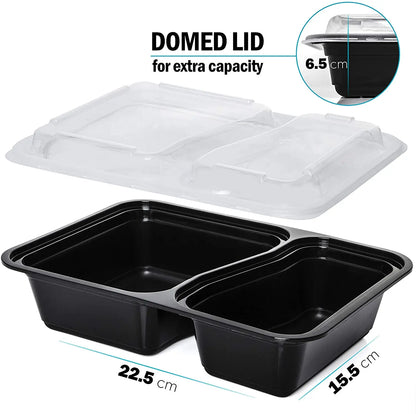 2 Compartment Meal Prep Containers