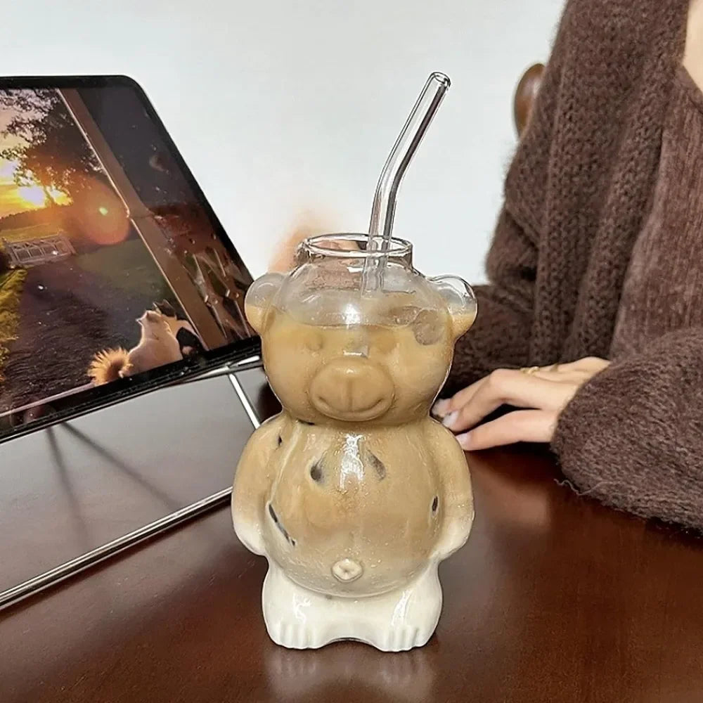 Teddy Bear Cold Macchiato Glass