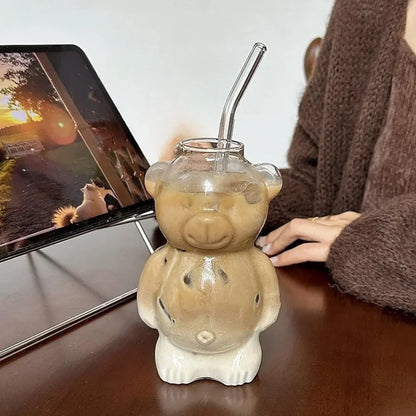 Teddy Bear Cold Macchiato Glass